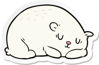 Bir insan tarafından çizilmiş kutup ayısının çıkartması.