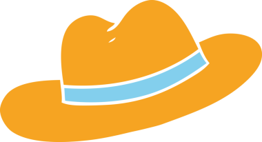 Bir insan tarafından çizilmiş bir şapka karalaması.