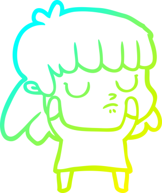 Bir insan tarafından çizilmiş ilgisiz bir karikatür çizimi.