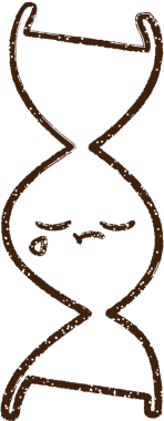 Bir insan tarafından çizilen DNA Strand Kömürü Çizimi