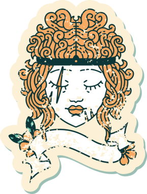 Retro Dövme Tarzı İnsan Barbar Karakteri