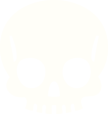 Bir insan tarafından çizilmiş tuhaf bir kafatası.