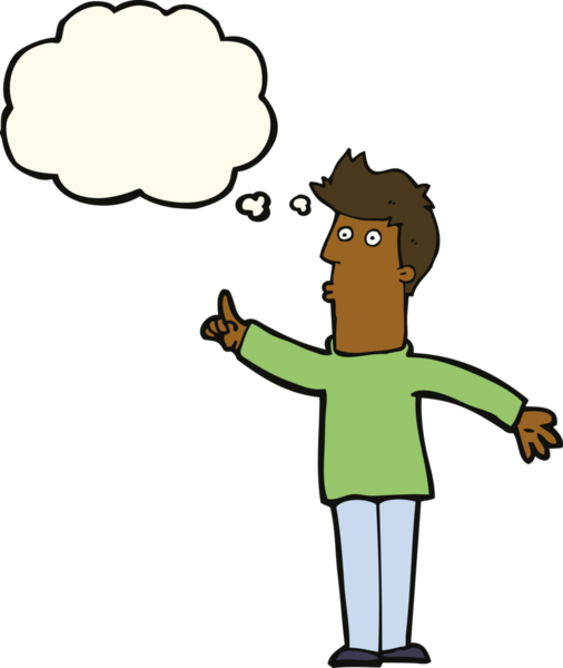 Çizgi filmci bir insan tarafından çizilmiş düşünce balonuyla ihtiyatlı olmayı tavsiye ediyor.