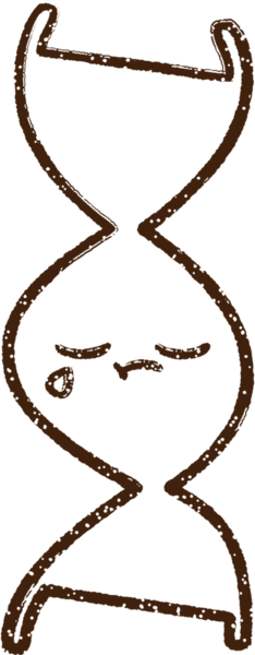 Bir insan tarafından çizilen DNA Strand Kömürü Çizimi