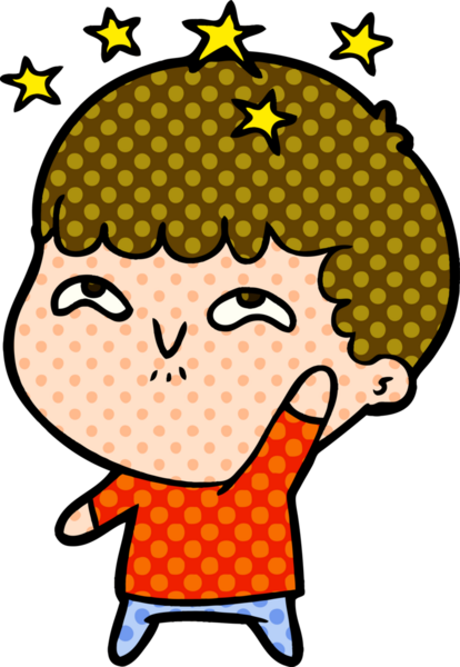 çizgi film bir insan tarafından çizilmiş hayret verici çocuk.