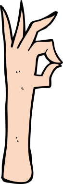 Bir insan tarafından çizilmiş el hareketi.