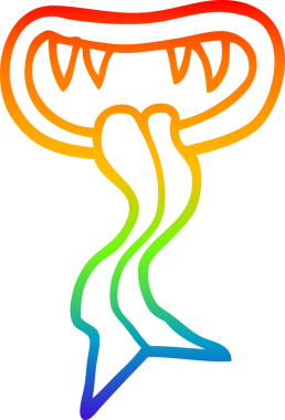 Bir insan tarafından çizilen cadılar bayramı ağzının çizimi.