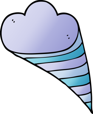 bir insan tarafından çizilmiş karalama dekoratif bulut elementi