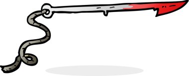 Bir insan tarafından çizilmiş balina avı zıpkını.