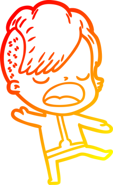 Bir insan tarafından çizilmiş, uzay giysili havalı bir hipster kız çizgi çizimi.