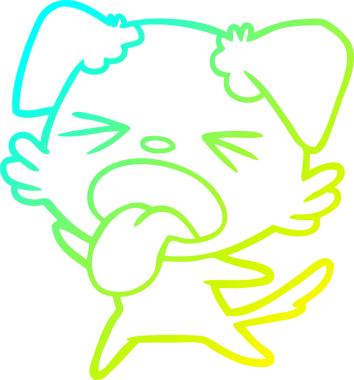 Bir insan tarafından çizilmiş iğrenç bir çizgi film çizimi.