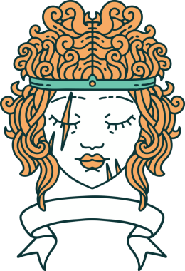 Retro Dövme Tarzı İnsan Barbar Karakteri