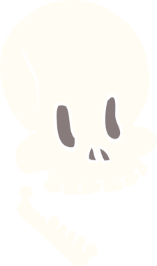 Bir insan tarafından çizilmiş cadılar bayramı kafatası karalaması.