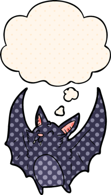 Karikatür cadılar bayramı sopası. Düşünce baloncuğu insan tarafından çizilmiş.