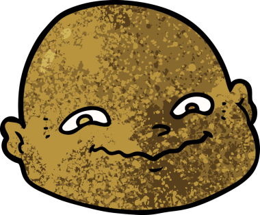 bir insan tarafından çizilmiş kel bir adam.