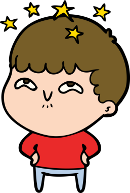 çizgi film bir insan tarafından çizilmiş hayret verici çocuk.