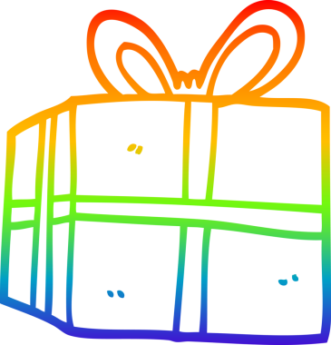 gökkuşağı gradyan çizimi bir insan tarafından çizilmiş bir çizgi film