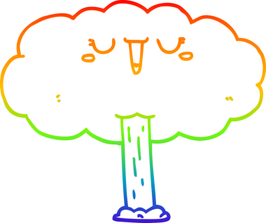 gökkuşağı gradyan çizgisi bir insan tarafından çizilmiş bir çizgi ağaç