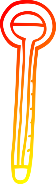 Bir insan tarafından çizilmiş karikatür termometresinin sıcak gradyan çizimi