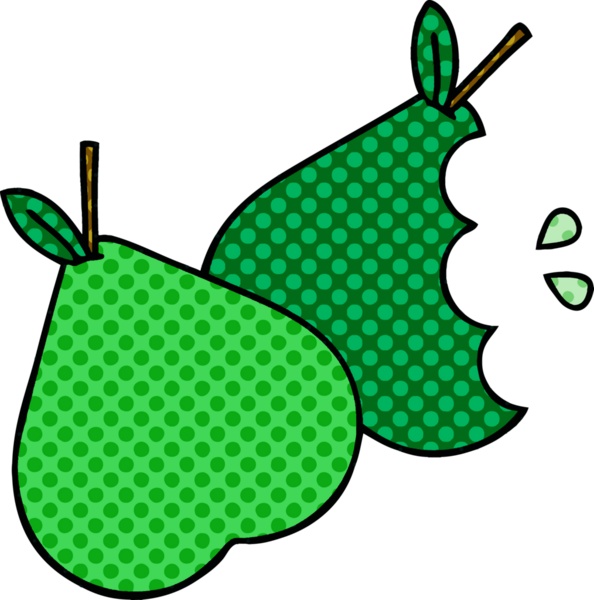 bir insan tarafından çizilmiş bir armut çizgi filmi.