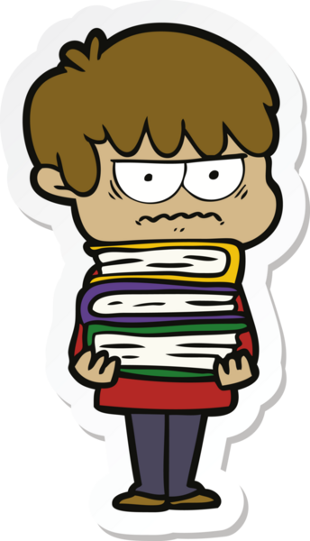 Bir insan tarafından çizilmiş kızgın bir çizgi film çocuğunun çıkartması.