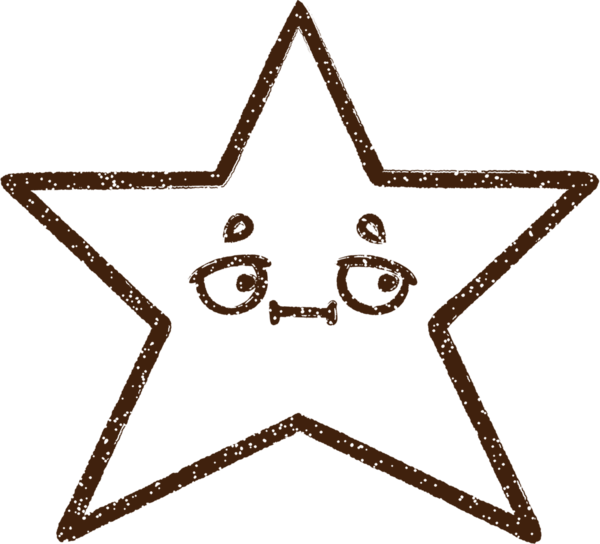 Yüz Kömürlü Yıldız Bir insan tarafından çizilmiş