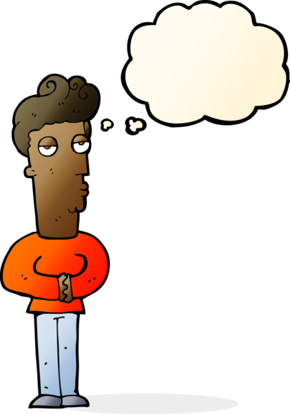 Bir insan tarafından çizilmiş düşünce baloncuğu olan kibirli bir adam.