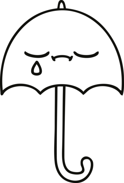 Bir insan tarafından çizilmiş şemsiye çizimi