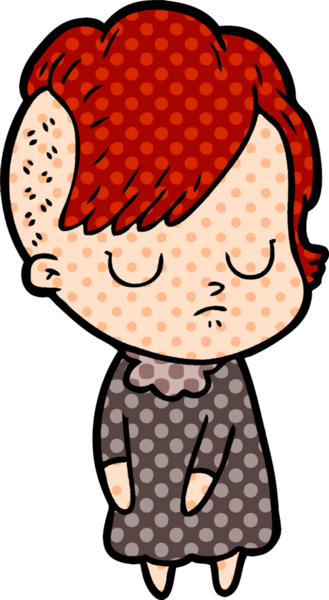 Bir insan tarafından çizilmiş karikatür kadın.