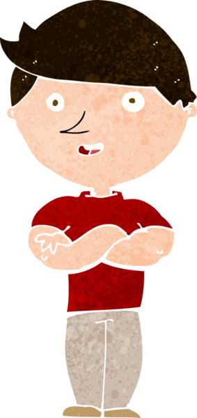 Bir insan tarafından çizilmiş mutlu bir adam.