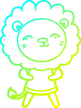 Bir insan tarafından çizilmiş karikatür aslanı çizimi.