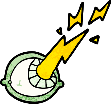 Bir insan tarafından çizilmiş ürkütücü sihirli göz.