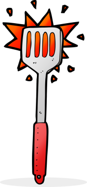 Bir insan tarafından çizilmiş mutfak spatulası.