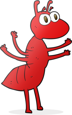 Bir insan tarafından çizilmiş serbest çizim karınca