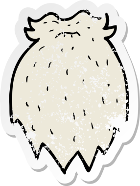 Bir insan tarafından çizilmiş sahte sakallı bir karikatürün gerilimli yapıştırması.