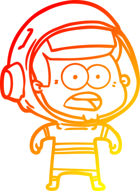 Bir insan tarafından çizilmiş bir çizgi film çizimi, astronotu şaşırttı.