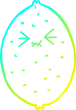 Bir insan tarafından çizilmiş acı bir limon çizimi.