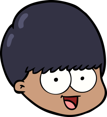 Bir insan tarafından çizilmiş erkek yüzü.