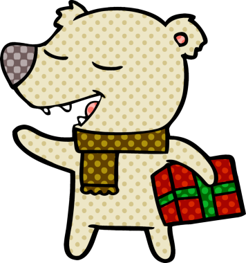 Bir insan tarafından çizilmiş karikatür ayısı.