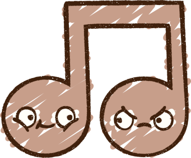 Bir insan tarafından çizilen Müzik Notu Tebeşiri