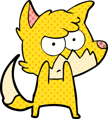 Bir insan tarafından çizilmiş bir tilki.