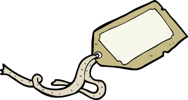 bir insan tarafından çizilmiş bavul etiketi