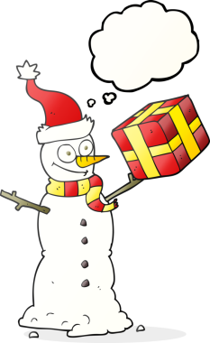 Bir insan tarafından çizilmiş serbest çizim balon kardan adam.