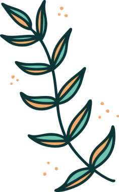 Bir insan tarafından çizilmiş defne defne resminin ikonik dövme şekli