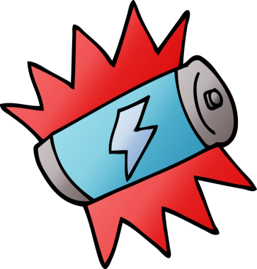 Bir insan tarafından çizilmiş tamamen şarj edilmiş bir karalama.