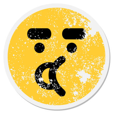 Bir insan tarafından çizilmiş konuşan dairesel bir etiket.