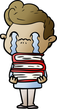 Bir insan tarafından çizilmiş ağlayan çizgi film adamı.