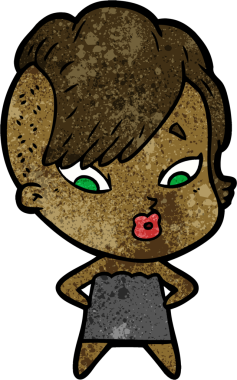 Bir insan tarafından çizilmiş bir karikatür.