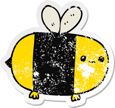 Bir insan tarafından çizilmiş şirin bir çizgi filmin sıkıntılı çıkartması.