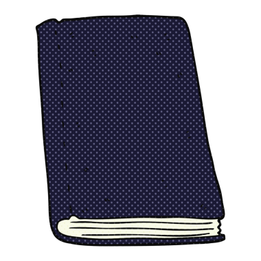 Bir insan tarafından el yazısıyla çizilmiş bir çizgi roman.